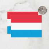 Luxemburger Flagge Mitteilungskarte (Vorderseite/Rückseite Beispiel)