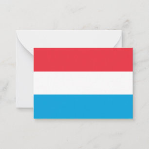Luxemburger Flagge Mitteilungskarte