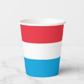 Luxemburger Flagge Pappbecher (Rückseite)