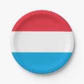 Luxemburger Flagge Pappteller (Vorderseite)