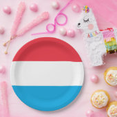 Luxemburger Flagge Pappteller (Party)