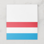 Luxemburger Flagge Platzkarte (Außenseite Aufgefaltet)