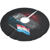 Luxemburger Flagge Polyester Weihnachtsbaumdecke (Schrägansicht)