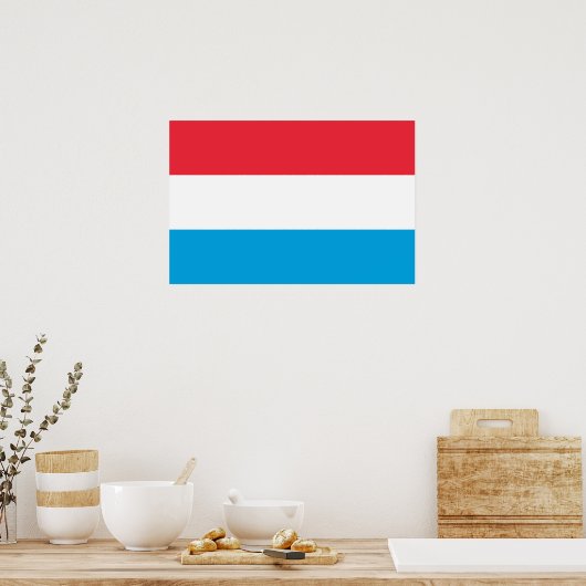 Luxemburger Flagge Poster (Küche)