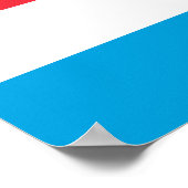 Luxemburger Flagge Poster (Ecke)