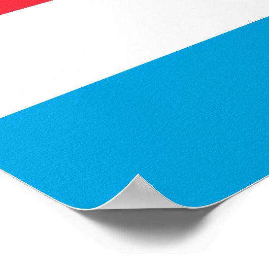Luxemburger Flagge Poster (Ecke)