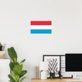 Luxemburger Flagge Poster (Heimbüro)