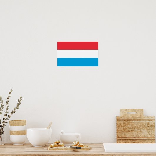 Luxemburger Flagge Poster (Küche)