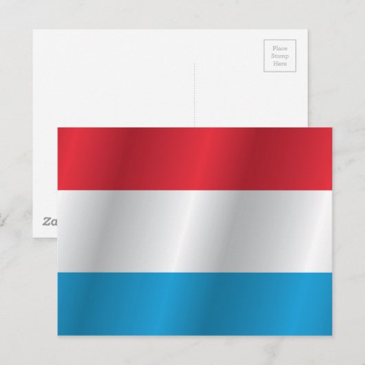Luxemburger Flagge Postkarte (Vorne/Hinten)