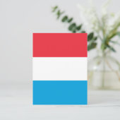 Luxemburger Flagge Postkarte (Stehend Vorderseite)