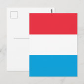 Luxemburger Flagge Postkarte (Vorne/Hinten)