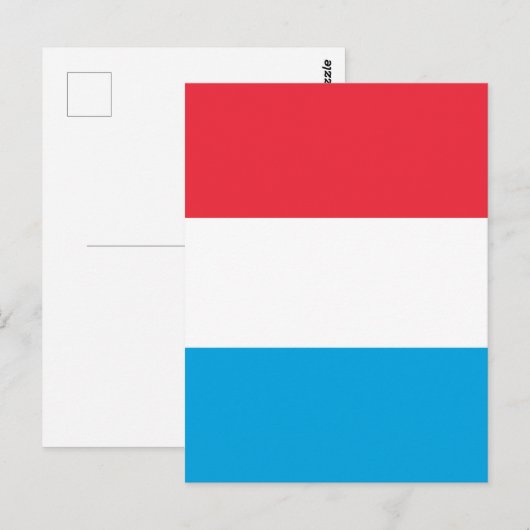 Luxemburger Flagge Postkarte (Vorne/Hinten)