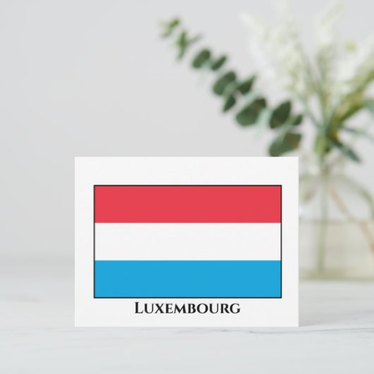 Luxemburger Flagge Postkarte (Stehend Vorderseite)