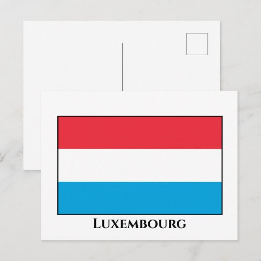 Luxemburger Flagge Postkarte (Vorne/Hinten)