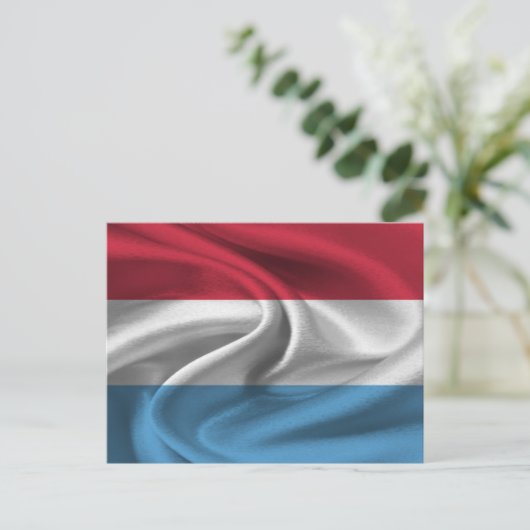 Luxemburger Flagge Postkarte (Stehend Vorderseite)