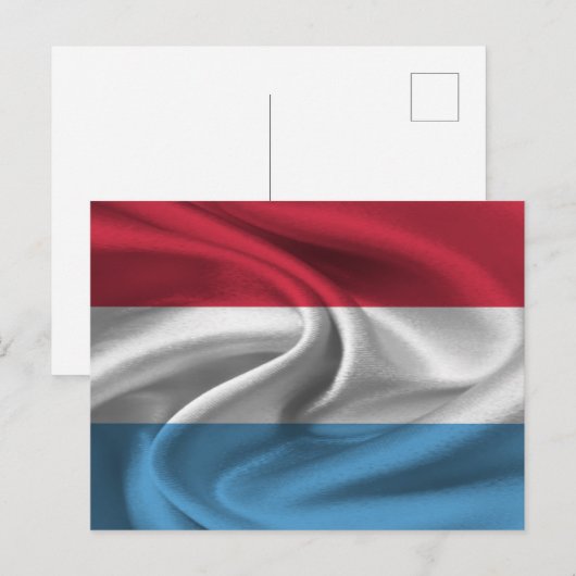 Luxemburger Flagge Postkarte (Vorne/Hinten)