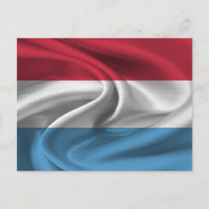 Luxemburger Flagge Postkarte