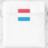 Luxemburger Flagge Quadratischer Aufkleber (Tasche)