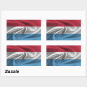 Luxemburger Flagge Rechteckiger Aufkleber (Blatt)
