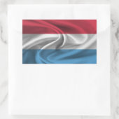 Luxemburger Flagge Rechteckiger Aufkleber (Tasche)