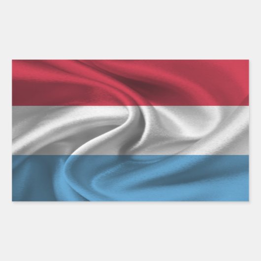 Luxemburger Flagge Rechteckiger Aufkleber (Vorderseite)