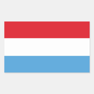 Luxemburger Flagge Rechteckiger Aufkleber
