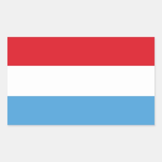 Luxemburger Flagge Rechteckiger Aufkleber (Vorderseite)
