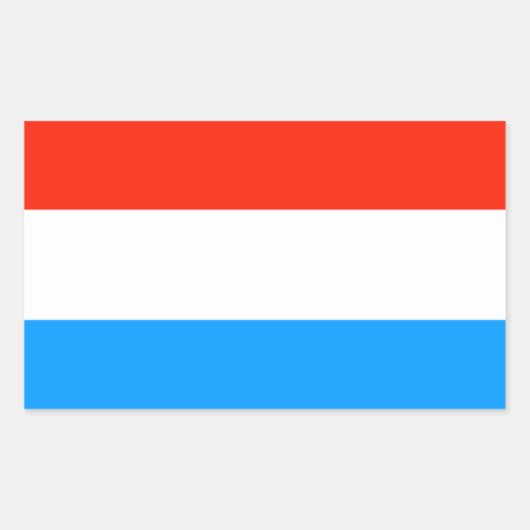 Luxemburger Flagge Rechteckiger Aufkleber (Vorderseite)