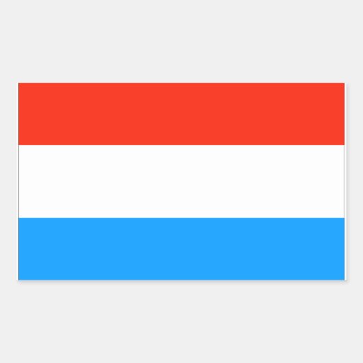 Luxemburger Flagge Rechteckiger Aufkleber (Vorderseite)