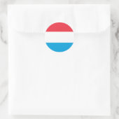 Luxemburger Flagge Runder Aufkleber (Tasche)