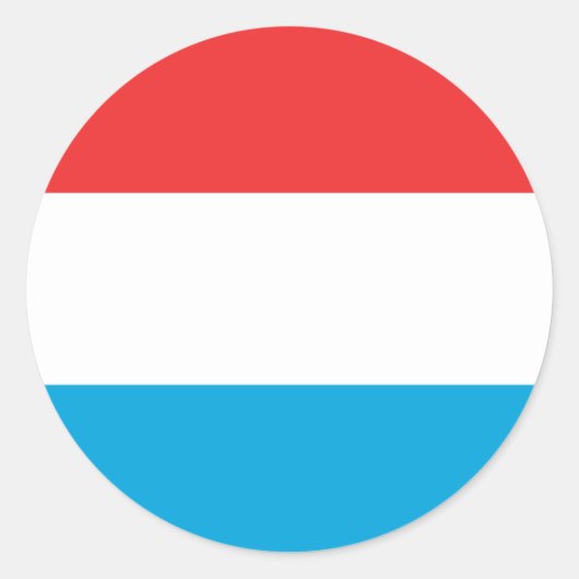 Luxemburger Flagge Runder Aufkleber (Vorderseite)