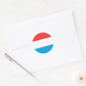 Luxemburger Flagge Runder Aufkleber (Umschlag)