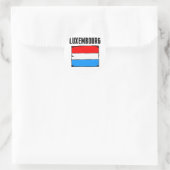 Luxemburger Flagge Runder Aufkleber (Tasche)