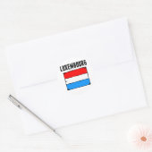 Luxemburger Flagge Runder Aufkleber (Umschlag)