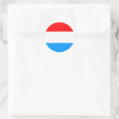 Luxemburger Flagge Runder Aufkleber (Tasche)