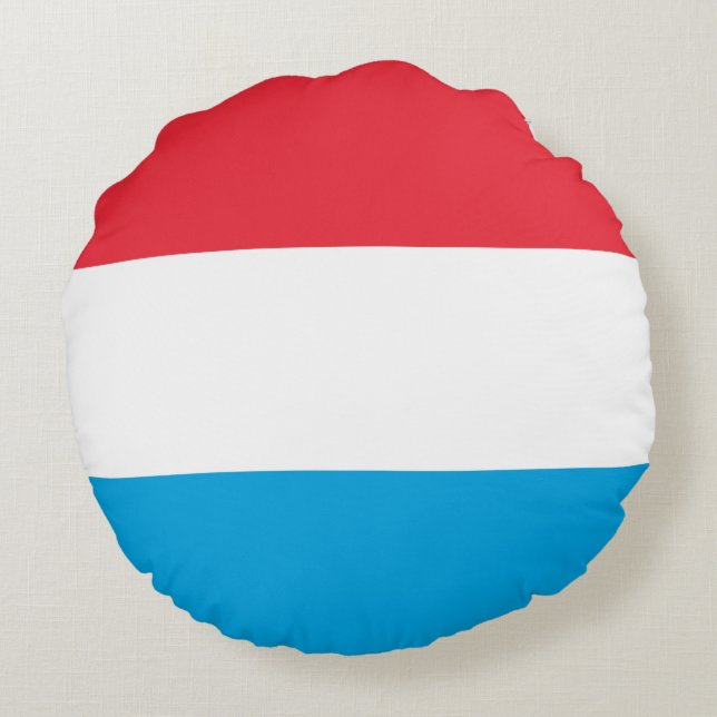 Luxemburger Flagge Rundes Kissen (Rückseite)