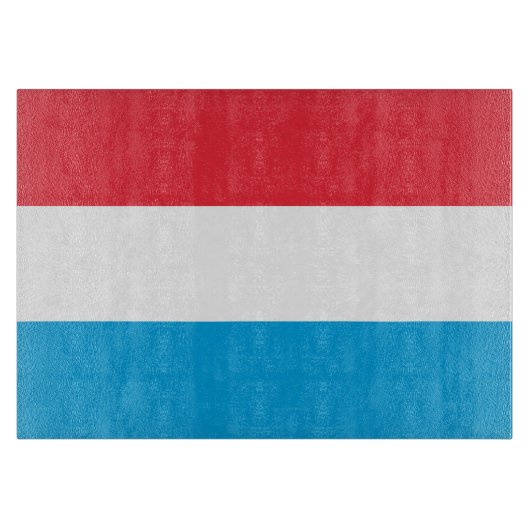 Luxemburger Flagge Schneidebrett (Vorderseite)