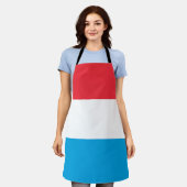 Luxemburger Flagge Schürze (Getragen)
