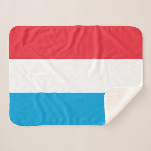 Luxemburger Flagge Sherpadecke (Vorderseite (Horizontal))