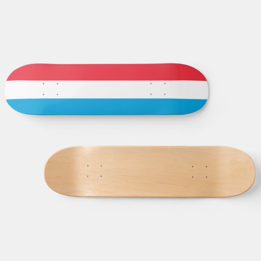 Luxemburger Flagge Skateboard (Horizontal)