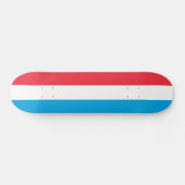 Luxemburger Flagge Skateboard (Horizontal)