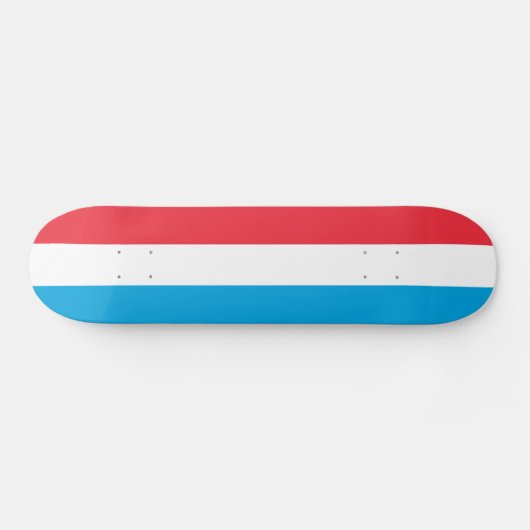 Luxemburger Flagge Skateboard (Horizontal)