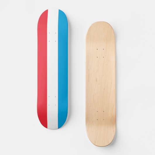 Luxemburger Flagge Skateboard (Vorderseite)