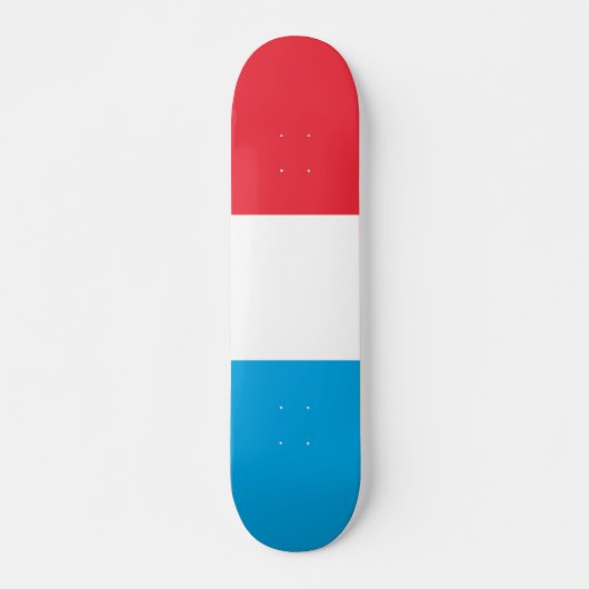 Luxemburger Flagge Skateboard (Vorne)