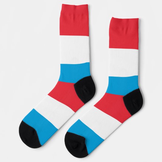 Luxemburger Flagge Socken (Linkes Detail)