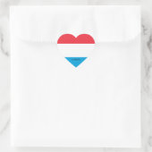 Luxemburger Flagge Splendid Patriotic Herz-Aufkleber (Tasche)