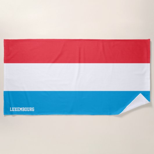 Luxemburger Flagge Splendid Patriotic Strandtuch (Vorderseite)