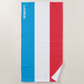 Luxemburger Flagge Splendid Patriotic Strandtuch (Vorderseite)