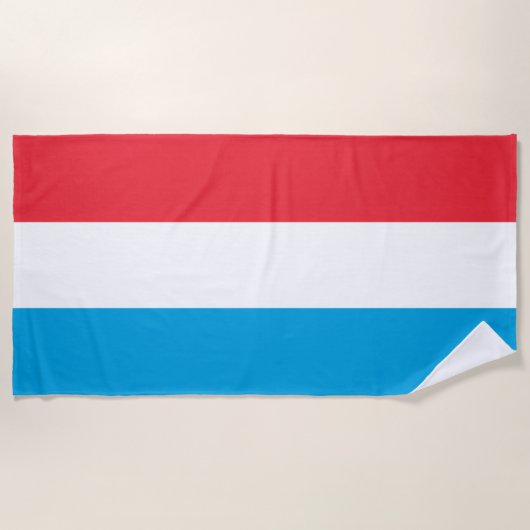 Luxemburger Flagge Strandtuch (Vorderseite)