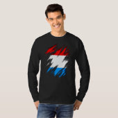 Luxemburger Flagge T-Shirt (Vorne ganz)